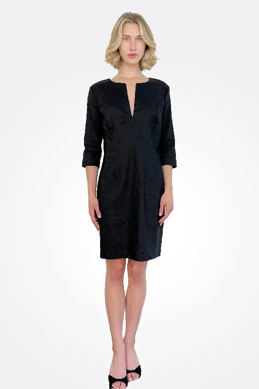 Sleeve Sheath Dress - Black