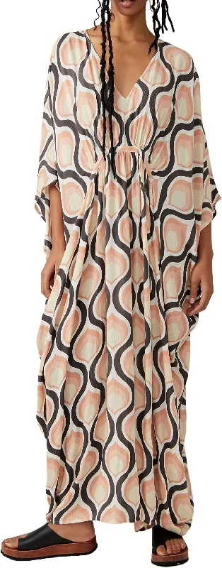 Groovy Baby Maxi Kaftan In Pink Sand