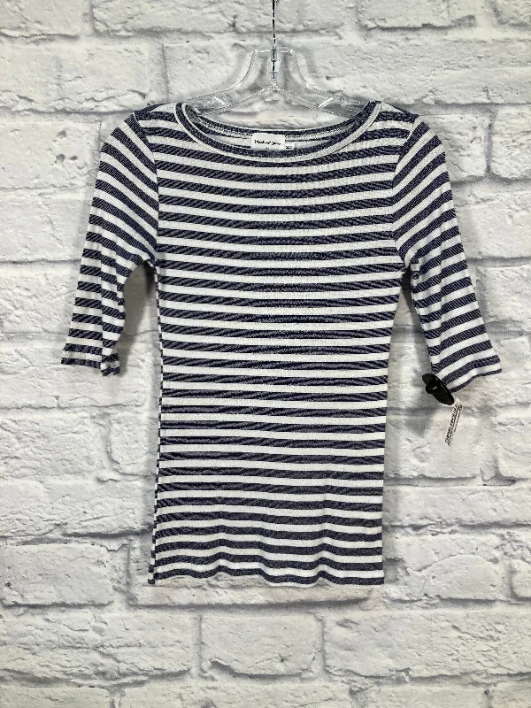 Top Short Sleeve By Michael Stars In Blue & White, Size: Xs