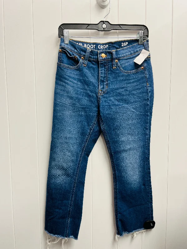 Jeans Cropped By J. Crew In Blue Denim, Size: 4