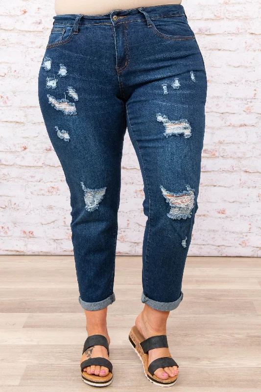 Sentimental Feelings Jeans, Dark Wash